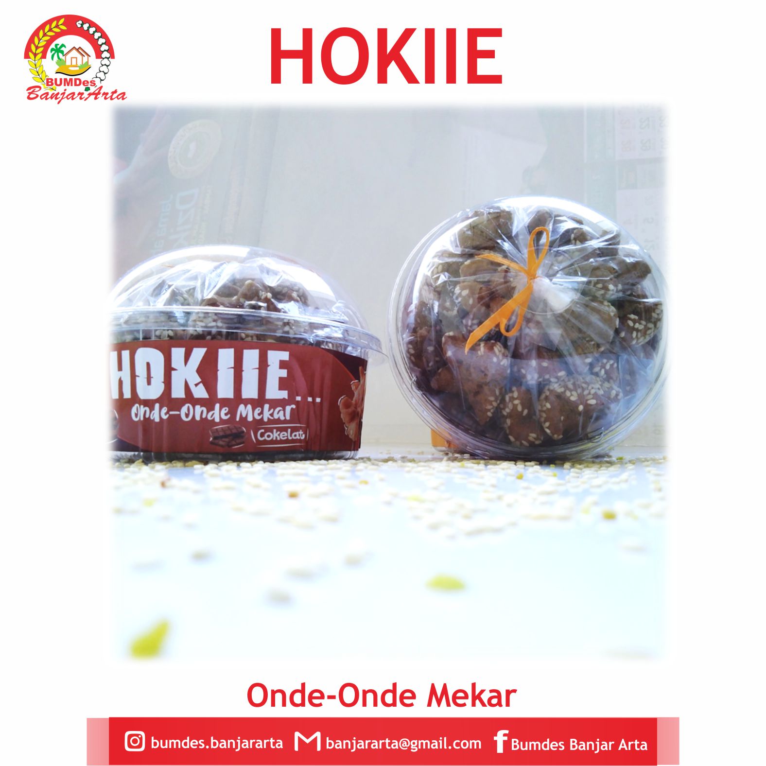 HOKIIE ONDE-ONDE MEKAR (Rasa Coklat)