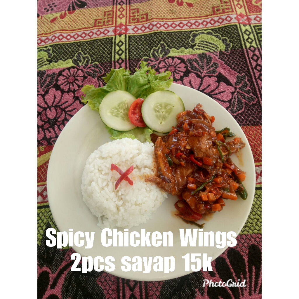 nasi spicy chicken wings